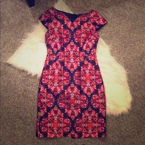 J.Crew jacquard knee length dress